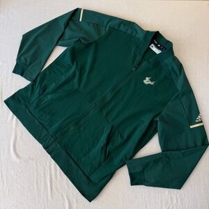 Adidas USF South Florida Bulls Climalite Full Zip Jacket Mens 2XL Green Gold